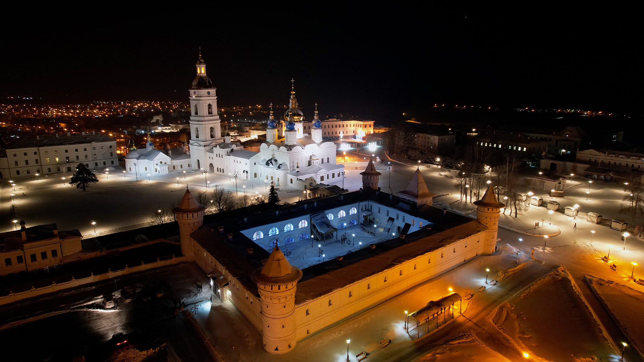 Тобольский Кремль ночью (Tobolsk Kremlin at night)